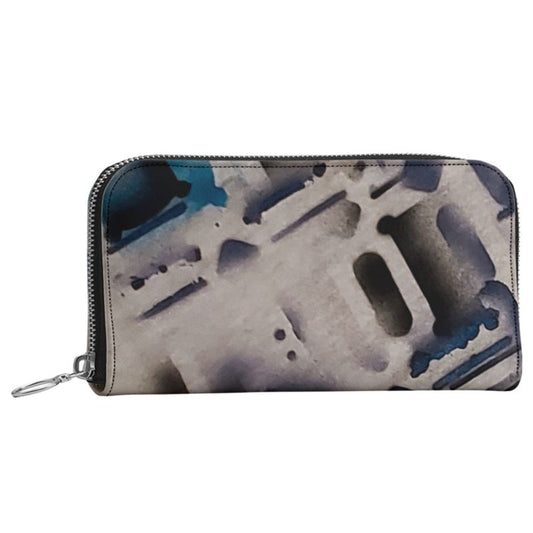 Leather Zip Purse - Shadow