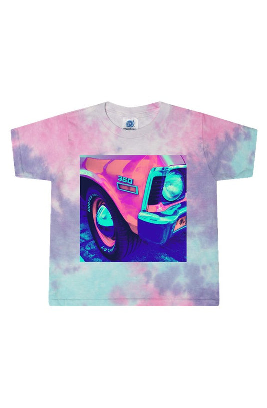 Tie-Dye Cotton Candy Ladies' Cropped T-Shirt -350